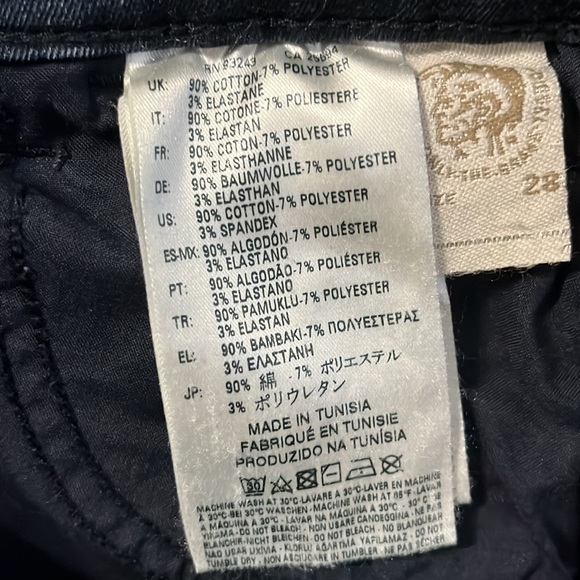Diesel Slandy 084JP Super Slim Skinny Size 28 - Picture 13 of 14